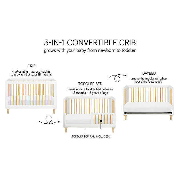 For Infant Factory White 9-in-1 Multi-functional Movable Convertible Luxury Newborn Kids' Cribs Baby Cot Crib Baby Wooden Bed