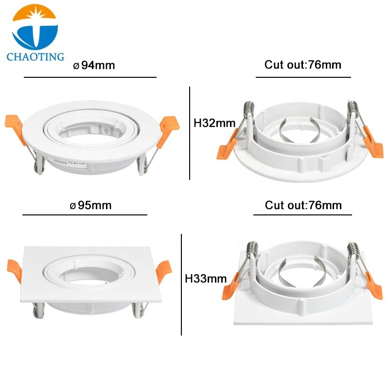 Dimmable Led Spot Light Die Cast Recessed Gu10 Downlight Housing