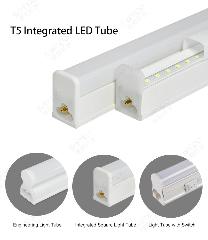 Factory OEM ODM LED Tube Light Fixture 1FT 2FT 3FT 4FT 5FT 6FT 18W 1200mm Integrated T5 T8 LED Tube Lighting