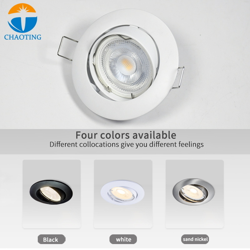 Ceiling Lights Embedded Die-Cast Aluminum Indoor Spot Light Fixture MR16 Recessed LED Down Light Frame GU10 Downlight Housing