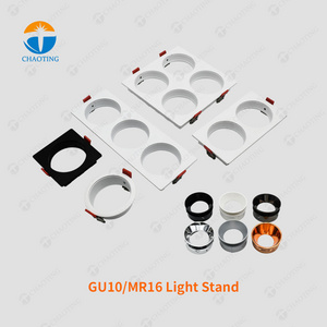 Aluminum GU5.3 GU10 Ceiling Down Light Housing For LED COB Modules LED Lamp Fixtures MR16 GU10 Spotlight Fittings Downlight