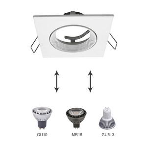 Hot Sale Recessed Ceiling M16 Square Lighting Fixture GU10 Downlight Holder