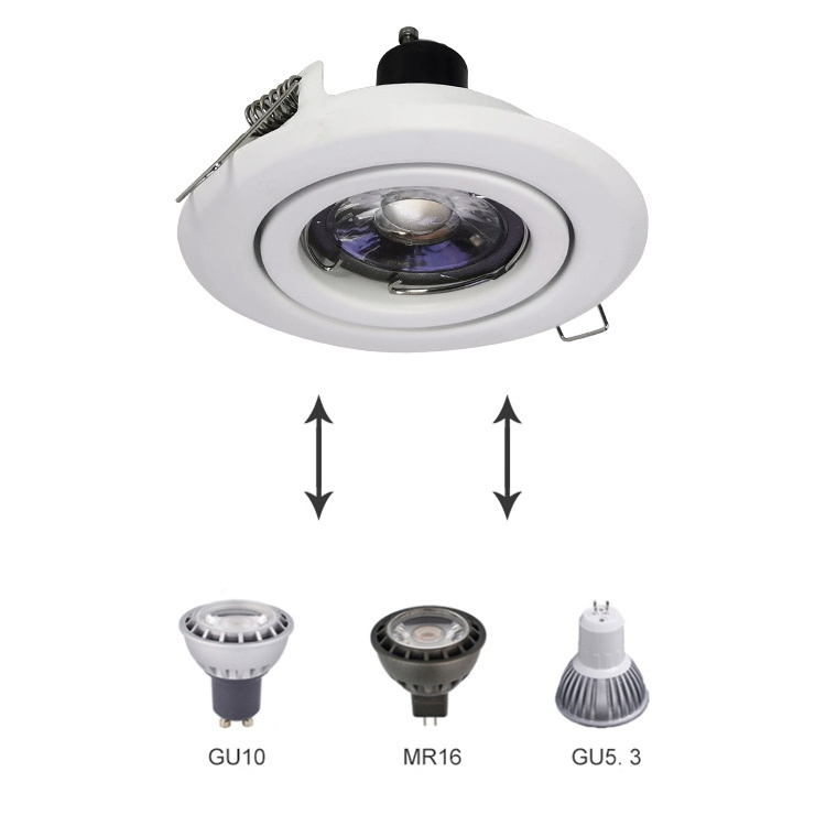 Commercial Lighting 3W 5W 7W 9W 12W LED GU10 Downlight Holder