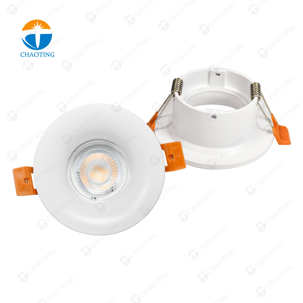 Aluminum Rotating Downlight Housing Led Lamp Mounted Fixtures Module Gu10 Gu5.3 Mr16 Ceiling Spot Down Light Floodlight Frame