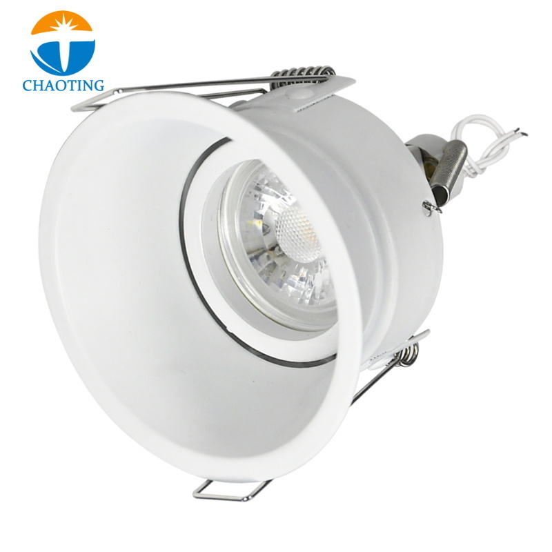 Die Casting Aluminum Housing Adjustable Recessed COB Module MR16 GU10 Downlight Holder