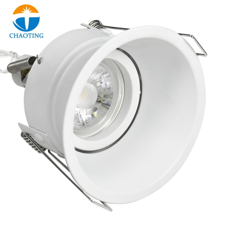 Die Casting Aluminum Housing Adjustable Recessed COB Module MR16 GU10 Downlight Holder