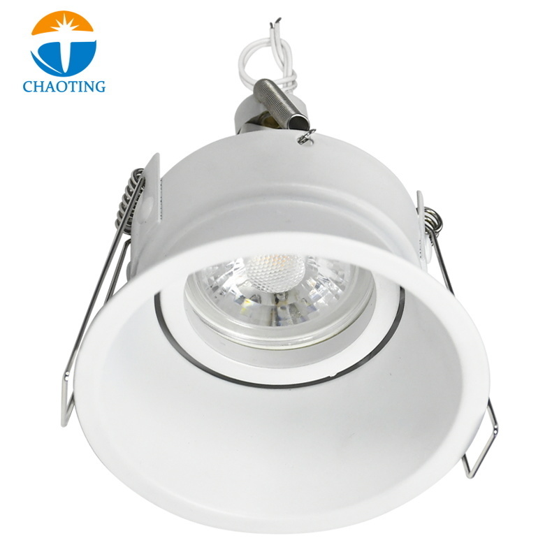 Die Casting Aluminum Housing Adjustable Recessed COB Module MR16 GU10 Downlight Holder