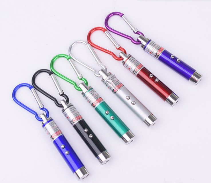 Hot Sale Red laser pointer mini led flashlight UV light multifunction metal led light keychain