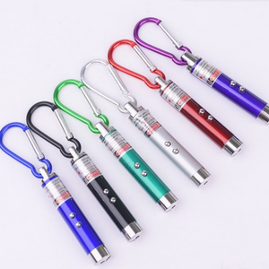 Hot Sale Red laser pointer mini led flashlight UV light multifunction metal led light keychain