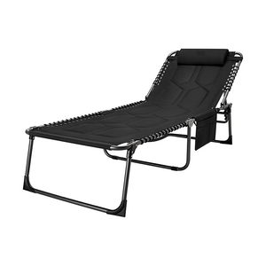 Lay Flat Heavy-Duty Adjustable beach lounger Oversize Folding Chaise Lounge Chair for Outdoor Beach