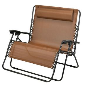 Hot Selling Outdoor Furniture Best Camping Chairs Double Seat Zero Gravity Reclining Patio Chairs