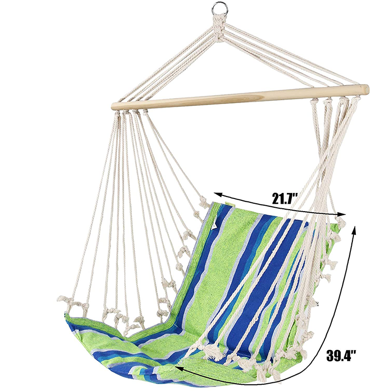 Hammock Chair Hanging Rope Swing with Armrests