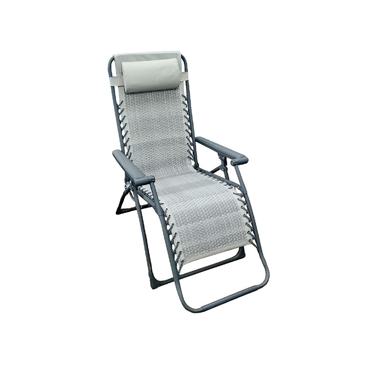 Outdoor Garden Zero Gravity Chair Multi-position Recliner Folding Reclining Chair SunLounge Chair with Back Adjustable, pillow