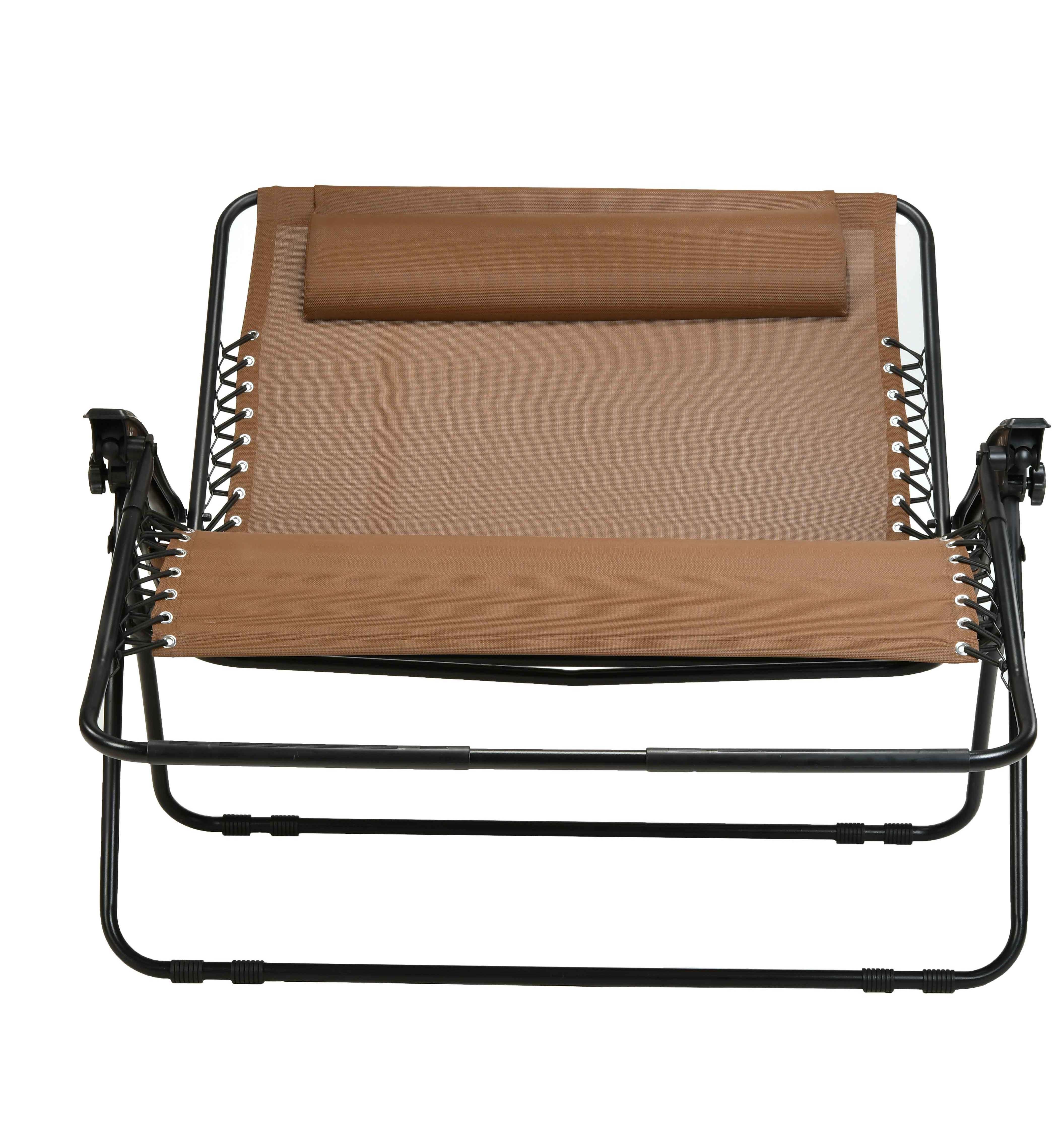 Hot Selling Outdoor Furniture Best Camping Chairs Double Seat Zero Gravity Reclining Patio Chairs