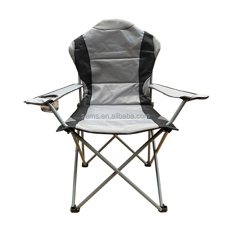 Factory Custom Double Layer  Outdoor Compact Camping Chair With Carry Bag Beach Chair Foldable