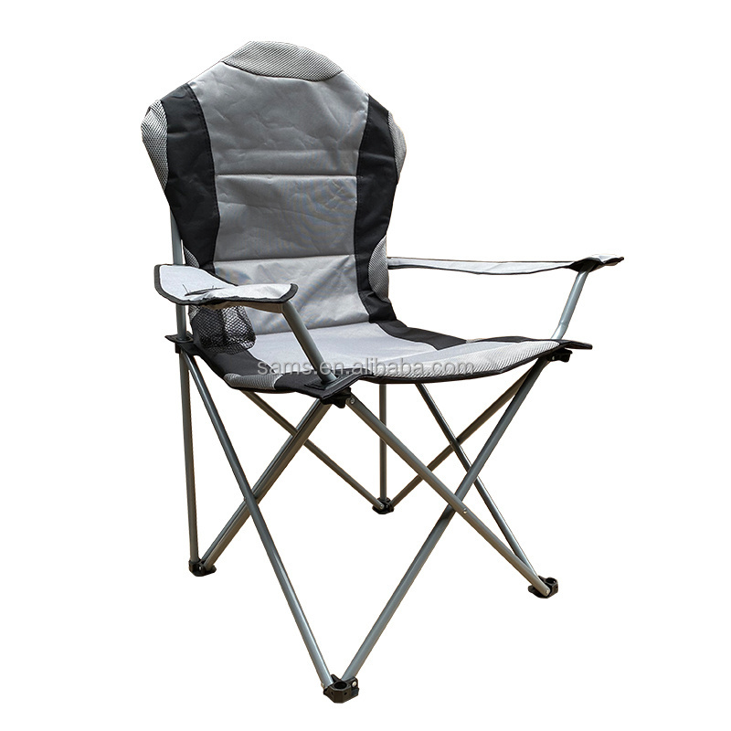 Factory Custom Double Layer  Outdoor Compact Camping Chair With Carry Bag Beach Chair Foldable