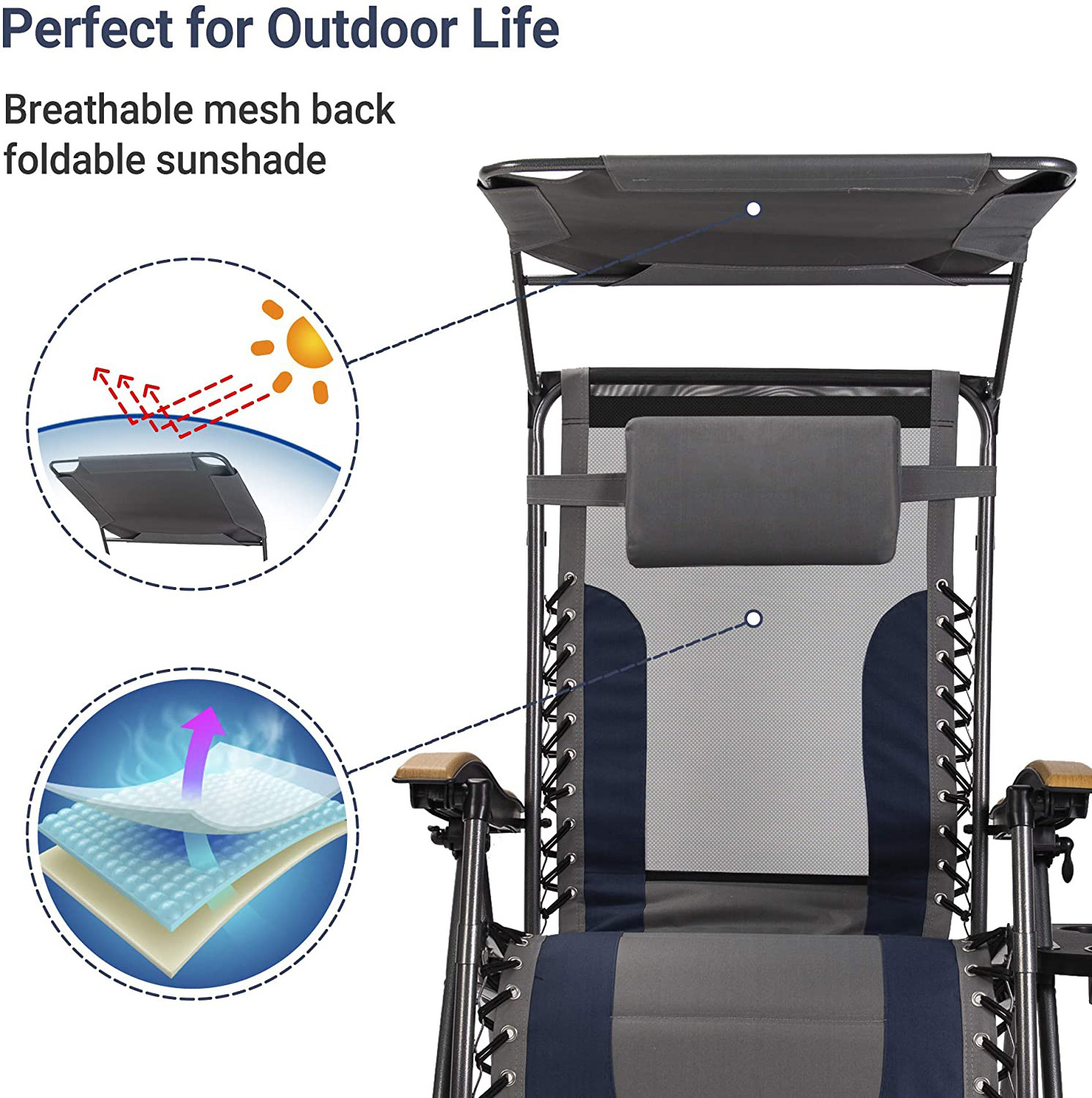 Professional Manufacturer Proper Price Very Practical Outdoor Folding Pool Hanging Lounger Chair