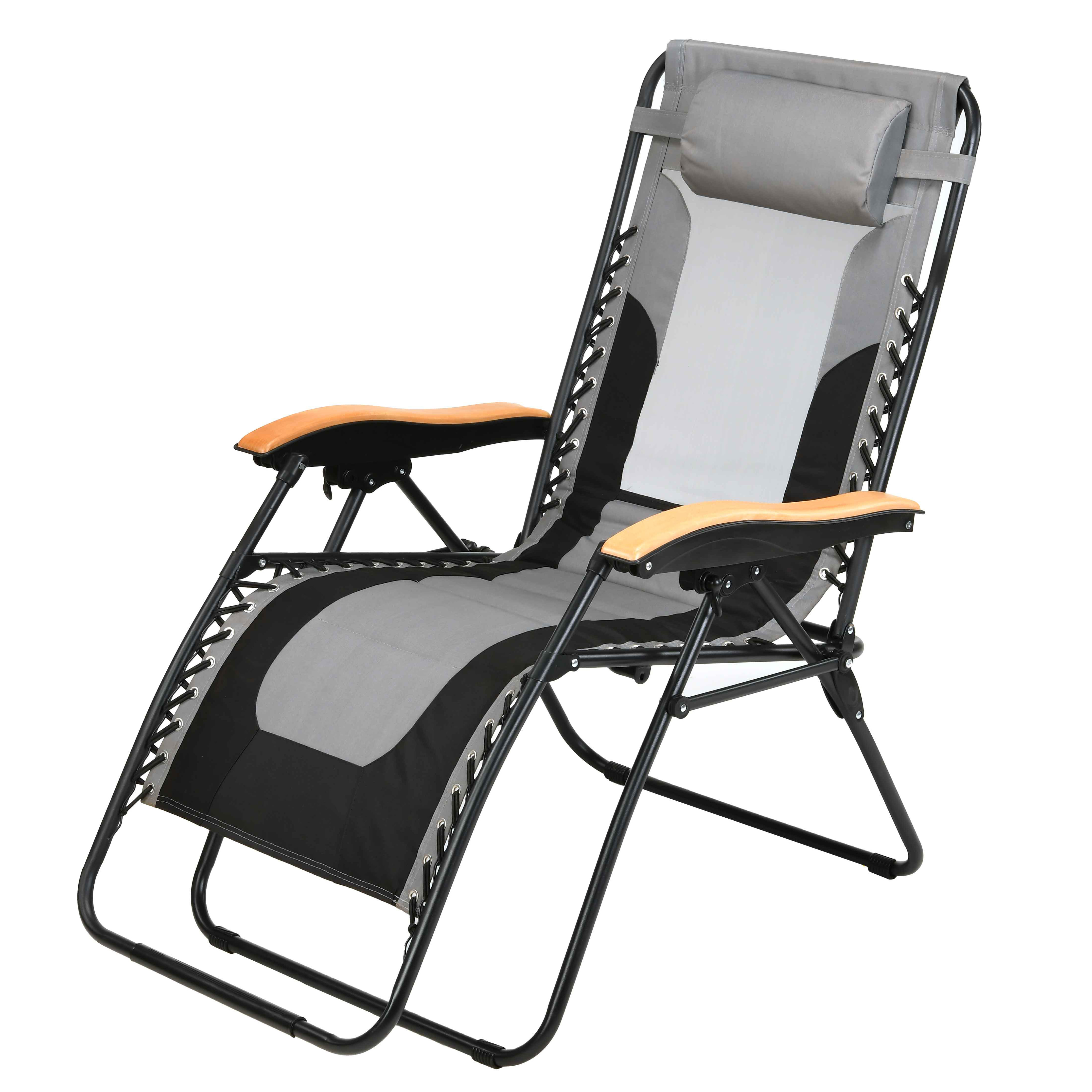 Factory Low Price Sun Beach Lounger Relax Bed Oversized Mesh Back XL Padded Seat Zero Gravity Reclining Patio Chairs