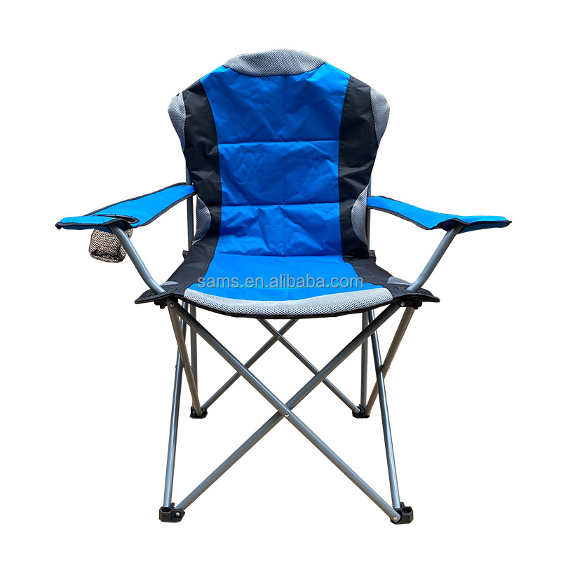 Factory Custom Double Layer  Outdoor Compact Camping Chair With Carry Bag Beach Chair Foldable