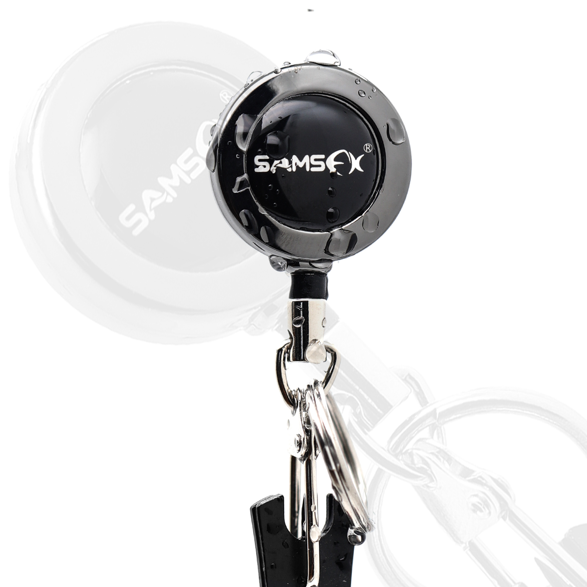 SAMSFX Zinger Retractor for Anglers Vest Pack Tool Combo Built-in Steel Cord Pin on Reel Fly Fishing Zinger Retractor