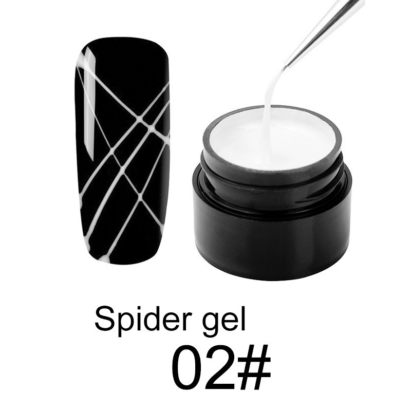 High quality spider wire gel nail elastic drawing glue new 12 color spider glue 8ml nail art painting spider gel nail art