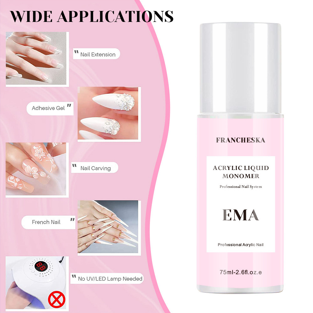 Wholesales professional EMA monomer acrylic nail liquid 75ml acrylic nail EMA acrylic liquid monomer