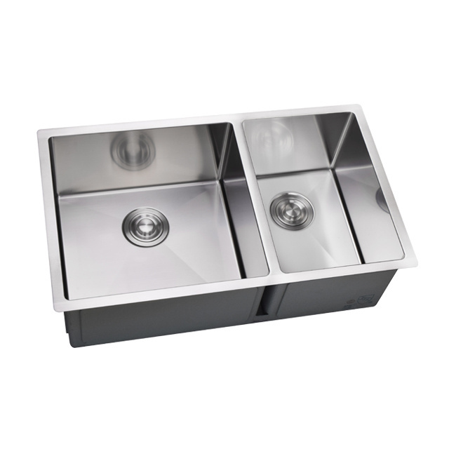 32-inch undermount double Bowl kitchensink 16 Gauge stainless steel kitchen sink rectangular modern sink dishwasher sink