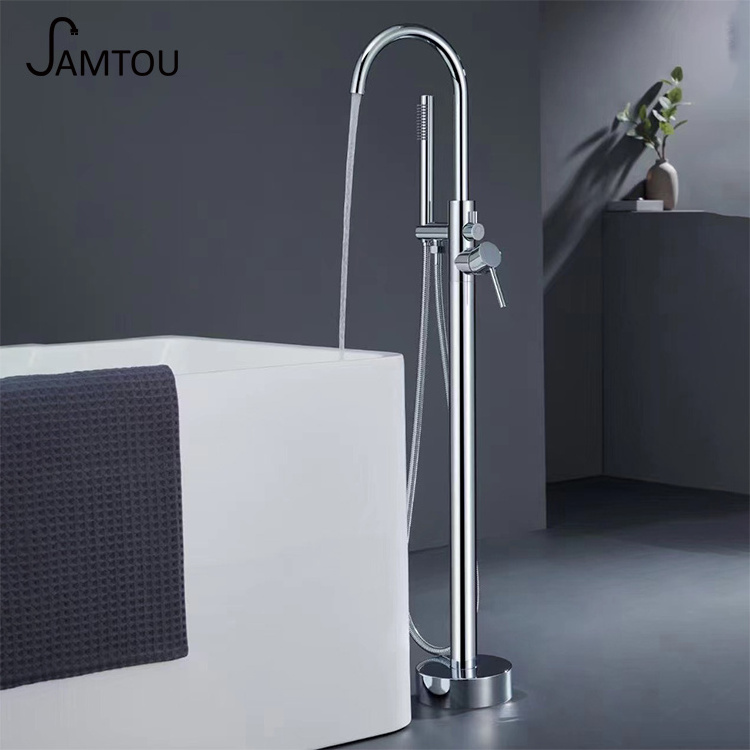 SAMTOU kaiping freestanding bathtub faucet set bathtub mixer faucet bathtub floor stand bath mixer taps bathroom tub faucet