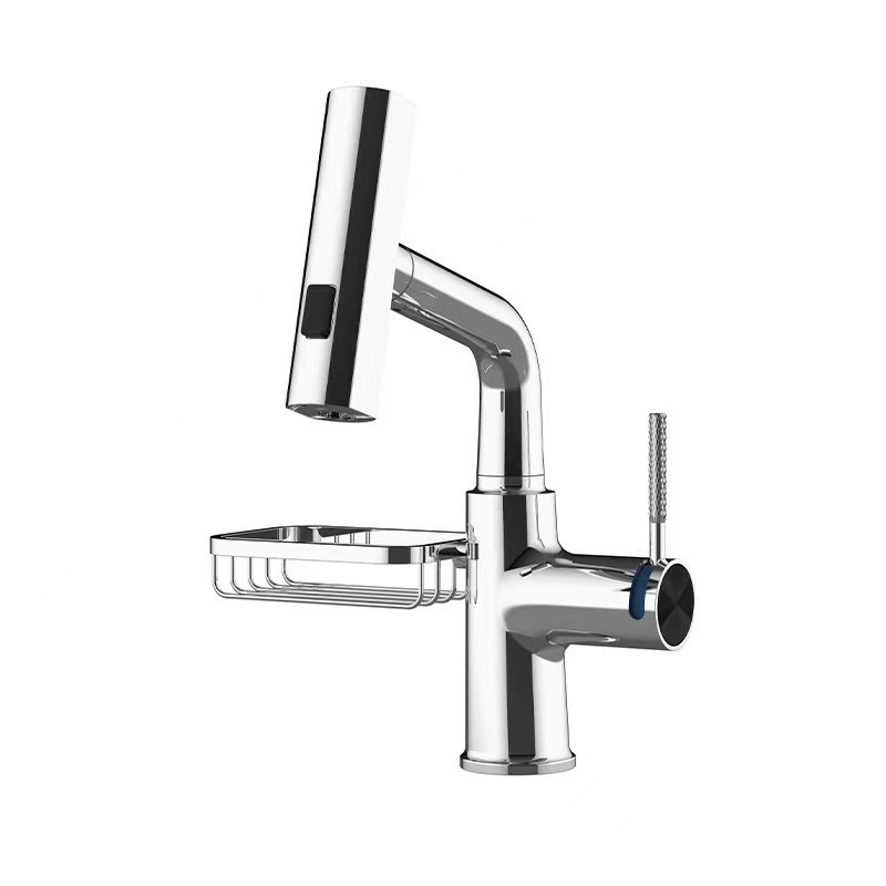 Samtou New Commercial Pull Out Kitchen Faucets Mixer With Soap Dispenser Kitchen Sink Faucet With Pull Down Sprayer