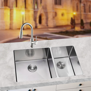 32-inch undermount double Bowl kitchensink 16 Gauge stainless steel kitchen sink rectangular modern sink dishwasher sink