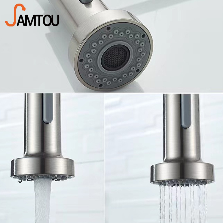 SAMTOU kitchen mixer taps faucet pull down spring kitchen faucet 3 pull out smart kitchen faucet put out stainless steel