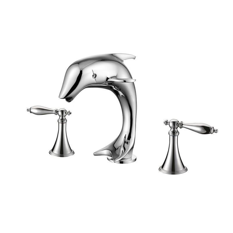 SAMTOU bathroom 3 pcs wash basin gold dolphin faucet, wash hand basin tap