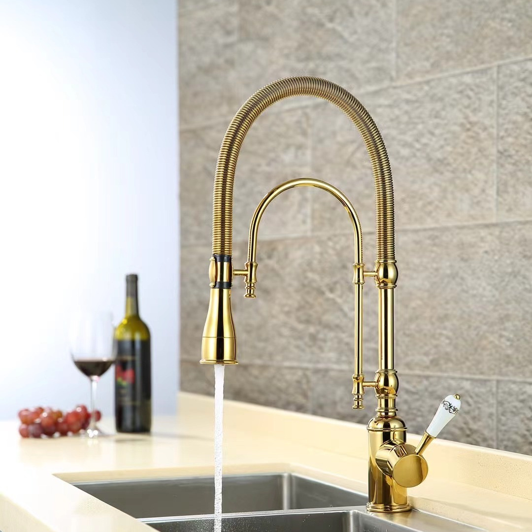 SAMTOU antique brass kitchen faucets pull out spray kitchen faucet brushed nickle pull out folding kitchen faucet tap with spray