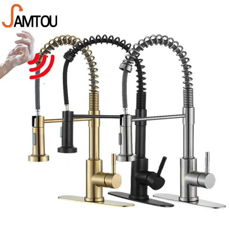 torneira cozinha gourmet matte black kitchen faucet sink pull down sprayer touch activated kitchen faucets with pull down spray