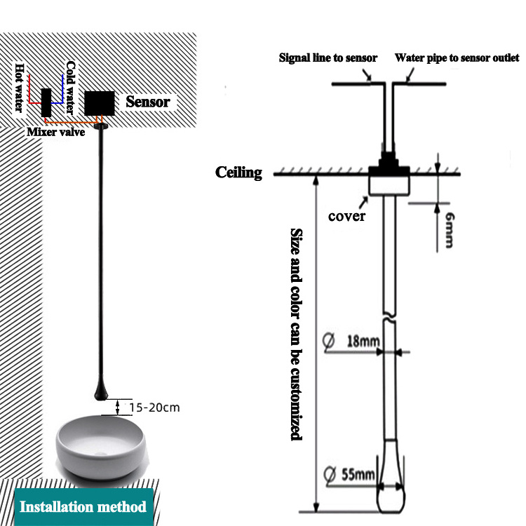 SAMTOU ceiling sensor basin faucet mounted basin mixers,ceiling drop basin faucet,ceiling bathroom faucet sensor ceiling faucet