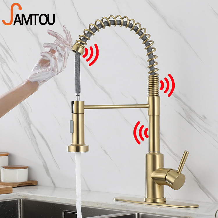 torneira cozinha gourmet matte black kitchen faucet sink pull down sprayer touch activated kitchen faucets with pull down spray