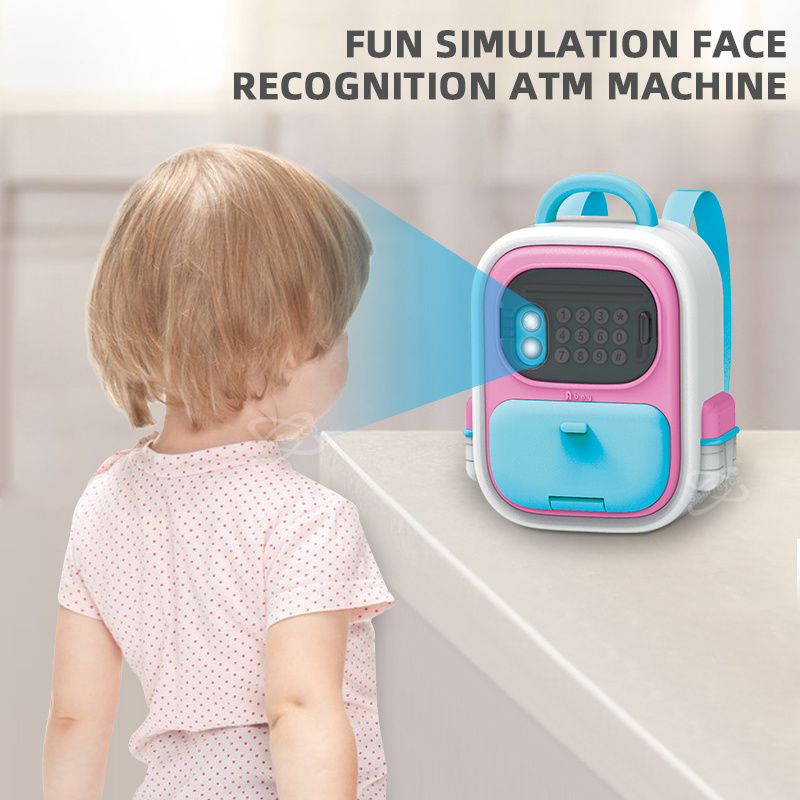 Samtoys Dual Camera Face Recognition Musical Smart Coin Cash Money Saving Box ATM Toy Electronic Piggy Bank for Kids