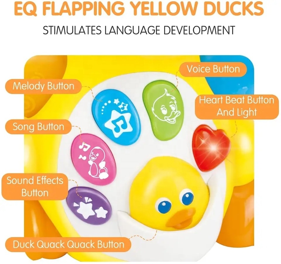 Samtoy Hot Sale Electric Universal Yellow Duck Baby Musical Swing Dancing Duck Toy with Light Music