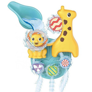 Samtoy Cartoon Spinner Spray Rotating Swimming Pool Baby Bathtub Toys Water Shower Kids Bath Toys With Suction Cup