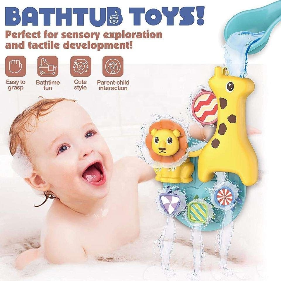 Samtoy Cartoon Spinner Spray Rotating Swimming Pool Baby Bathtub Toys Water Shower Kids Bath Toys With Suction Cup