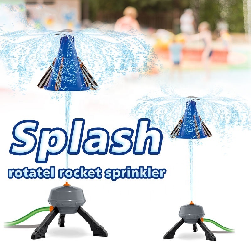 Samtoy Summer Outdoor Sprinkler For Kids Rocket Water Toys Launcher Toy Splash Rocket Sprinkler Toy for Water Games