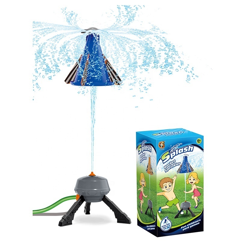 Samtoy Summer Outdoor Sprinkler For Kids Rocket Water Toys Launcher Toy Splash Rocket Sprinkler Toy for Water Games