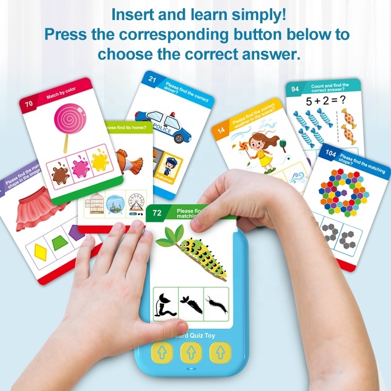 Samtoy Educational 55 Cards Point Cognitive Cards Reading Machine Toy Talking Flash Card Learning Toys with Change Language