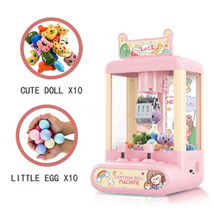 Samtoy Electric Plush Toys Coin Operated Vending Crane Game Candy Grabber Mini Claw Machine for Kids Gifts