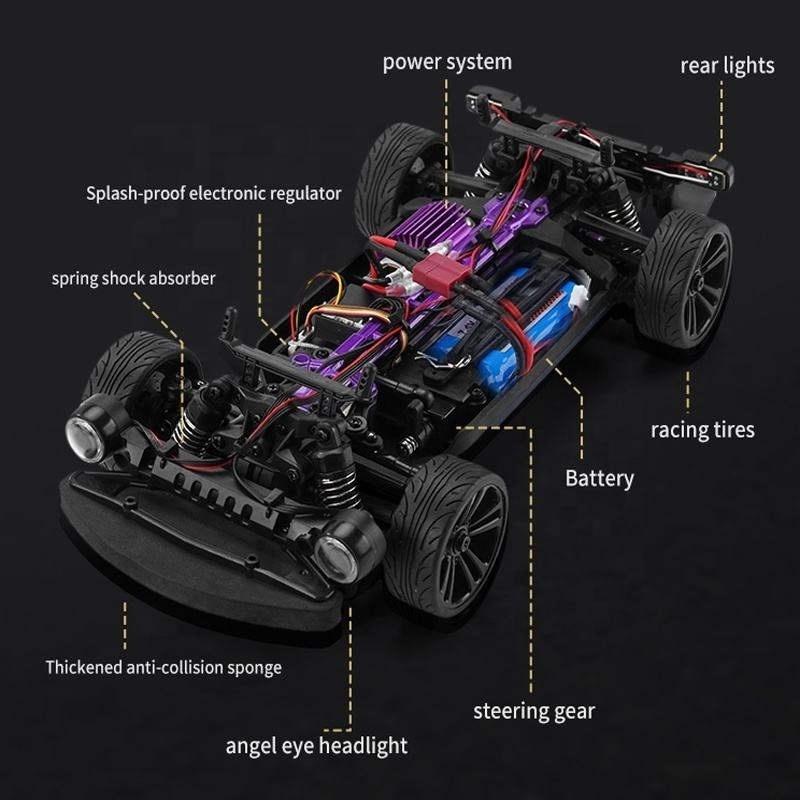 Samtoy 2.4G 1:16 Cool Headlight 35KM/H 4WD Remote Control RC Drift Racing Cars For Adults With High Speed Professional