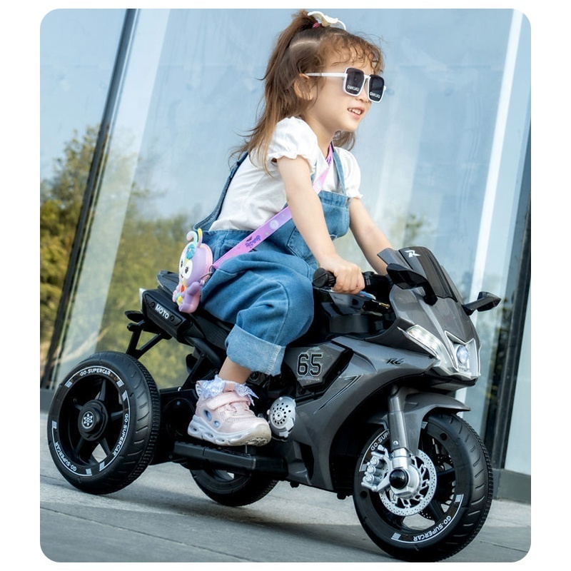 Samtoy Children Battery Operated 6V 3 Wheels Electric Motorbike Ride on Car Toy Motorcycle Kids to Drive