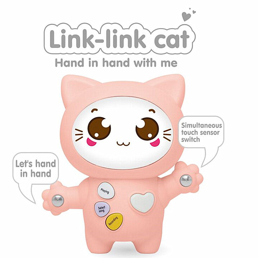 Hand In Hand Music Sound Recording Light Link Link Cat Body Sensor Toy