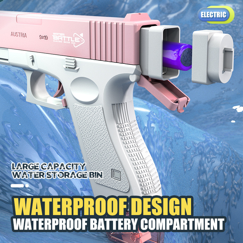 Samtoy Summer Toys G18 High Pressure Pistola De Agua Long Range Fighting Gel Blaster Glock Pistol Electric Automatic Water Gun