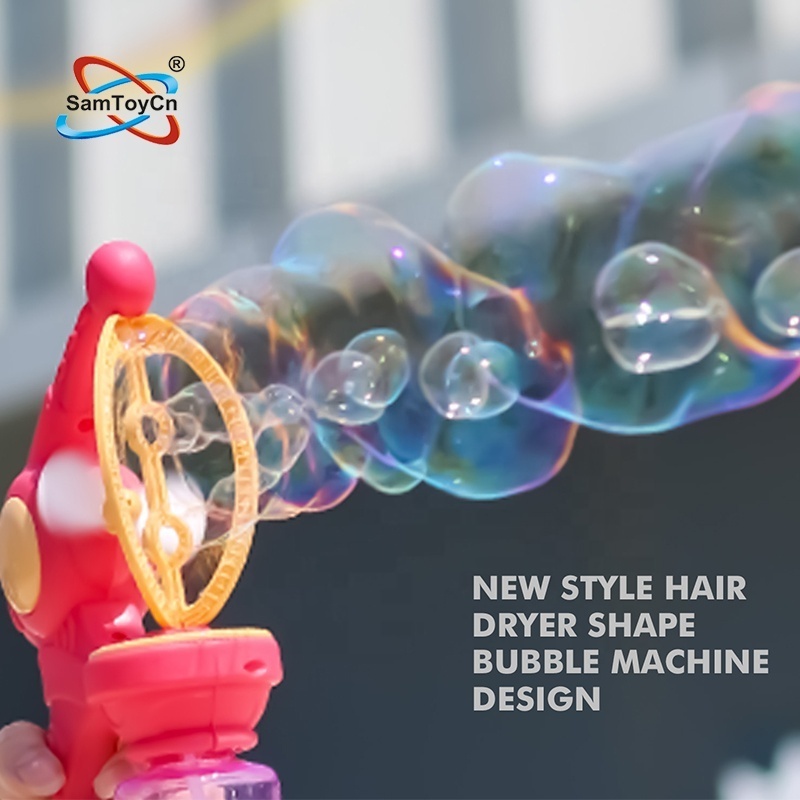 Samtoy Kids Summer Outdoor Electric Automatic Bubble Maker Blower Toys Blaster Gun Bubble Machine Gun with Bubble Solution