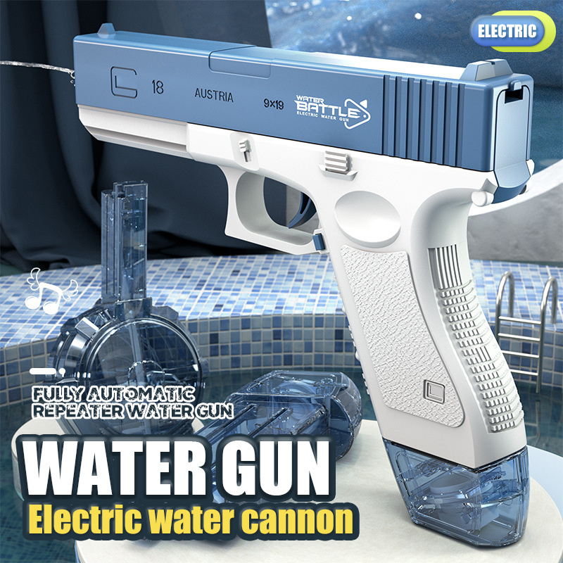 Samtoy Summer Toys G18 High Pressure Pistola De Agua Long Range Fighting Gel Blaster Glock Pistol Electric Automatic Water Gun